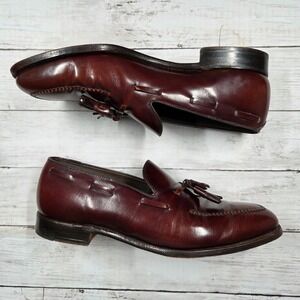 Johnston & Murphy Tassel Loafer Men 12 D/B Brown Aristocraft Leather Dress